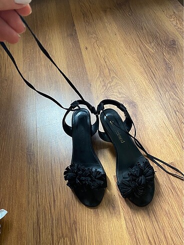 39 Beden siyah Renk Kısa topuklu ayakkabı
