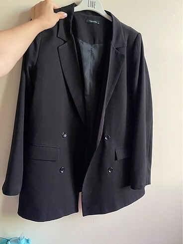 40 Beden siyah Renk Siyah blazer ceket