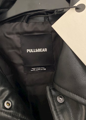 Düğmeli Siyah Deri Kadın Ceket - Görsel 3