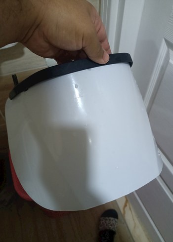 Beden Renk Camlı Koruyucu Maske Plastik