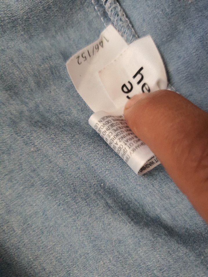 Düğmeli Uzun Kollu Denim çocuk Gömlek - Görsel 3