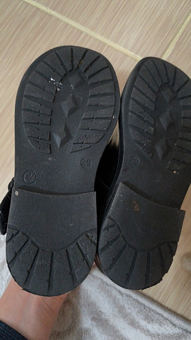 Kız Çocuk Siyah Rugan Balerin Ayakkabı - Görsel 3