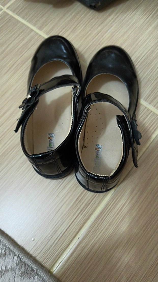 Kız Çocuk Siyah Rugan Balerin Ayakkabı - Görsel 2