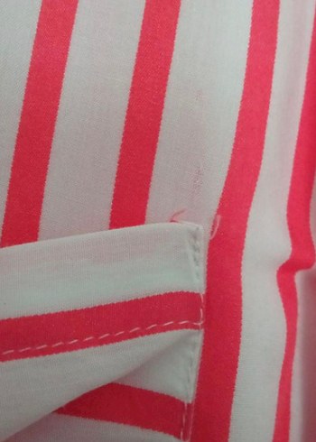 Çizgili Yakalı Kadın Gömlek - Görsel 4