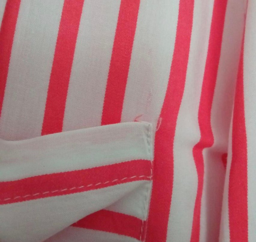 Çizgili Yakalı Kadın Gömlek - Görsel 4