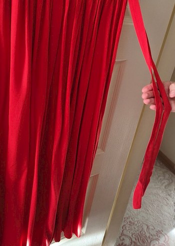 belinde kuşak detaylı  kiremit renk uzun Etek - Görsel 2