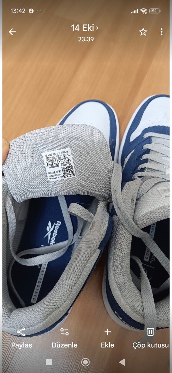 Mavi Gri Reebok Spor Ayakkabı - Görsel 2