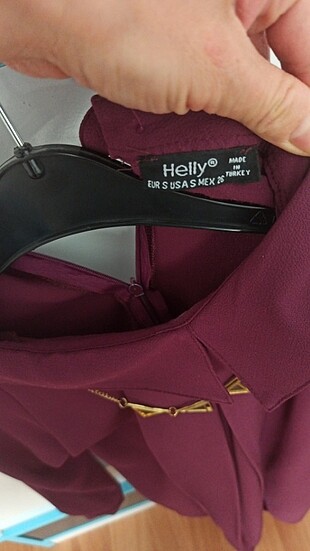 Koyu mor renk kendinden kolyeli çok güzel bir tunik boy uzunluğu - Görsel 7