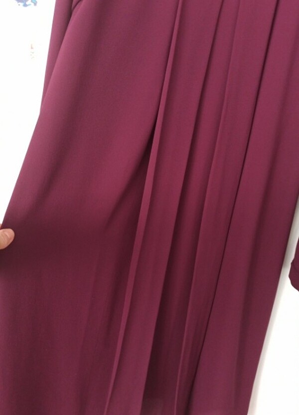 Koyu mor renk kendinden kolyeli çok güzel bir tunik boy uzunluğu - Görsel 3