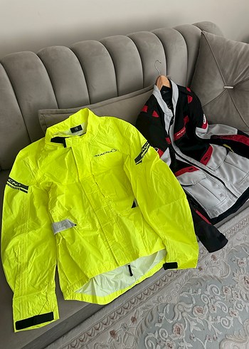 Macna Kırmızı Siyah Biker Erkek Mont (yağmurluk hediyeli) SIFIR - Görsel 5