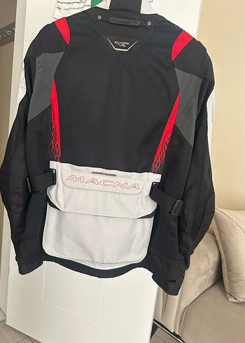 Macna Kırmızı Siyah Biker Erkek Mont (yağmurluk hediyeli) SIFIR - Görsel 4