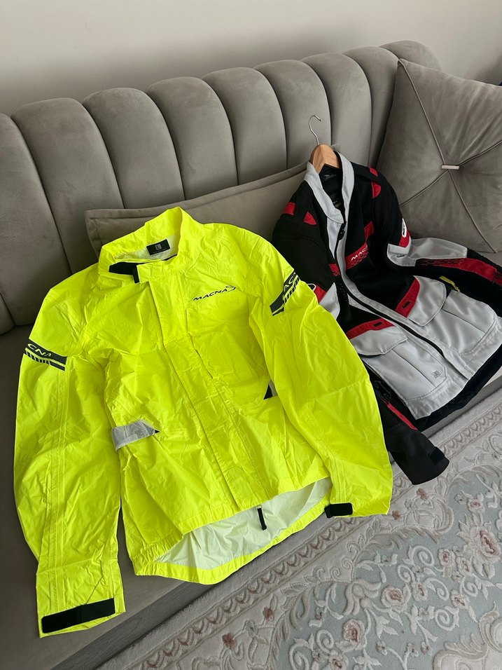 Macna Kırmızı Siyah Biker Erkek Mont (yağmurluk hediyeli) SIFIR - Görsel 5