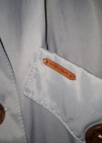 HEQA MAVİ 42 BEDEN TRENÇKOT - Görsel 3