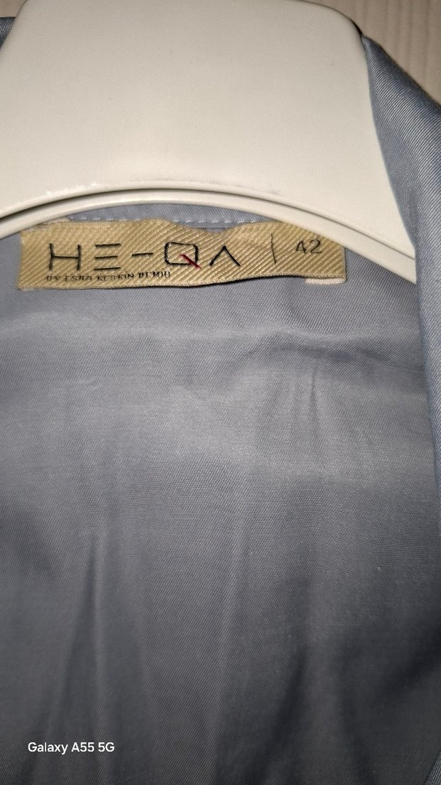 HEQA MAVİ 42 BEDEN TRENÇKOT - Görsel 4