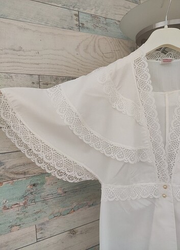 Vintage güpürlü sabahlık - Görsel 2