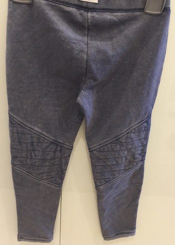 Gap kids taşlanmış görünümlü, lacivert gri kalın penye tayt - Görsel 3