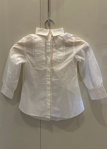 Zara kemer detaylı beyaz tunik gömlek - Görsel 2