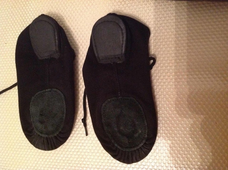 Bale/dans ayakkabısı siyah unisex hafif topuklu - Görsel 2