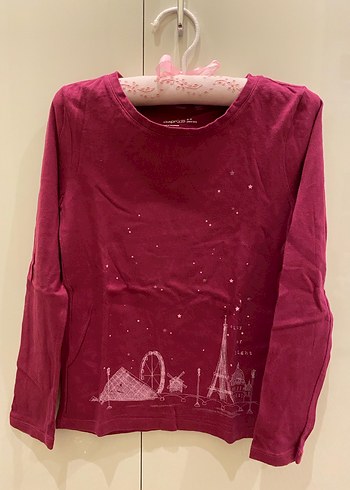 GAP uzun kollu Paris silueti baskılı tshirt - Görsel 2