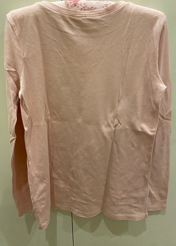 GAP uzun kollu, çift yönlü kalp flippy pullu,  grafikli tshirt - Görsel 4