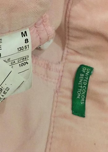 Benetton taşlı kemerli abiye kadife şort - Görsel 5