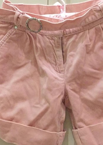 Benetton taşlı kemerli abiye kadife şort - Görsel 2