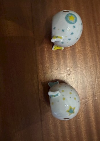 Mudo öpüşen balıklar porselen tuzluk biberlik - Görsel 4