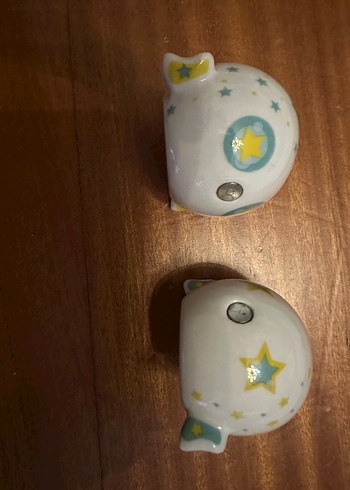 Mudo öpüşen balıklar porselen tuzluk biberlik - Görsel 3