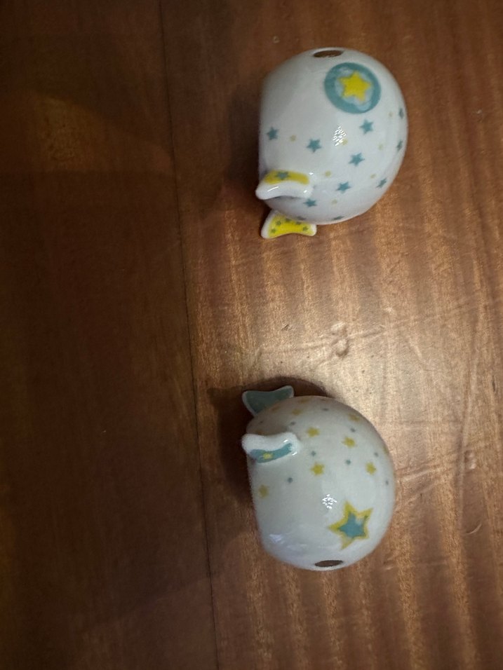 Mudo öpüşen balıklar porselen tuzluk biberlik - Görsel 4