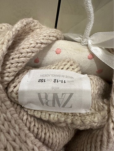 Zara kapüşonlu örgü panço - Görsel 4