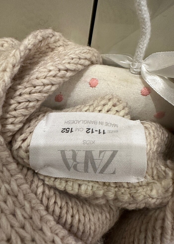 Zara kapüşonlu örgü panço - Görsel 4