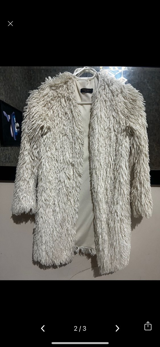 Kadın Gri Midi Suni Kürk Ceket - Görsel 3