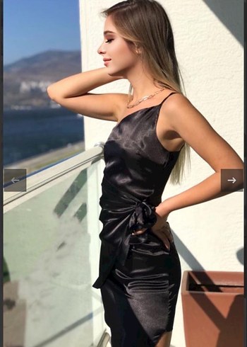 Siyah Drapeli Mini Abiye Elbise - Görsel 2