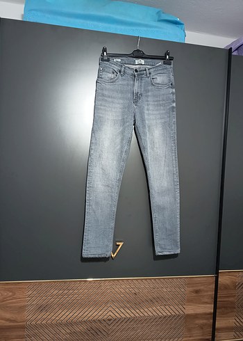 Gri Erkek Denim Pantolon, Normal Boy, Regular Fit - Görsel 9
