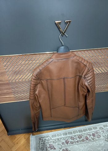 REVMEN Kahverengi Erkek Deri Biker Ceket - Görsel 9