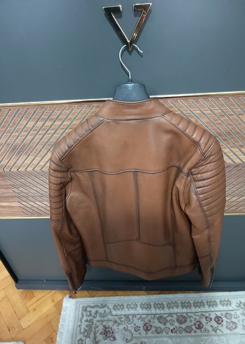 REVMEN Kahverengi Erkek Deri Biker Ceket - Görsel 11