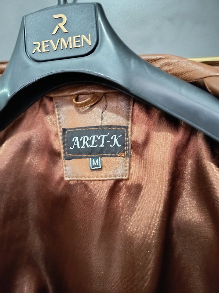 REVMEN Kahverengi Erkek Deri Biker Ceket - Görsel 5