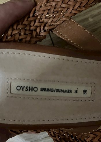 Oysho Oysho Dolgu Topuklu Hasır Sandalet