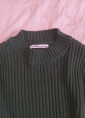 Pull and Bear Pull and bear haki yeşil kazak