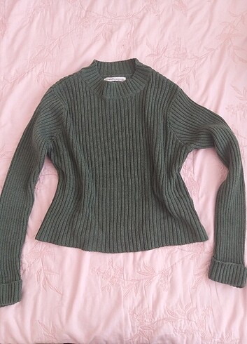 Pull and bear haki yeşil kazak