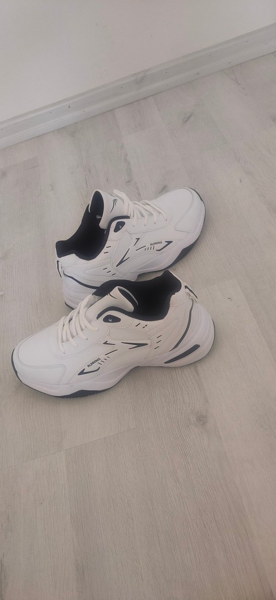 Gri Detaylı Beyaz Erkek Spor Ayakkabı - Görsel 2