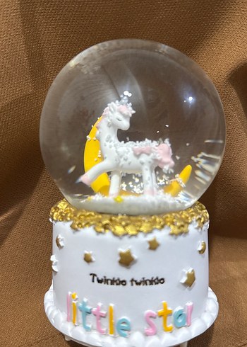 Renkli Işıltılı Unicorn Kar Küresi - Görsel 2