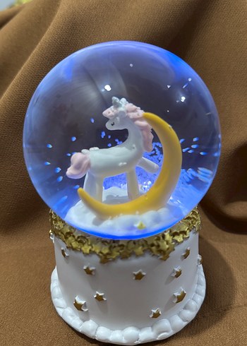 Renkli Işıltılı Unicorn Kar Küresi - Görsel 8