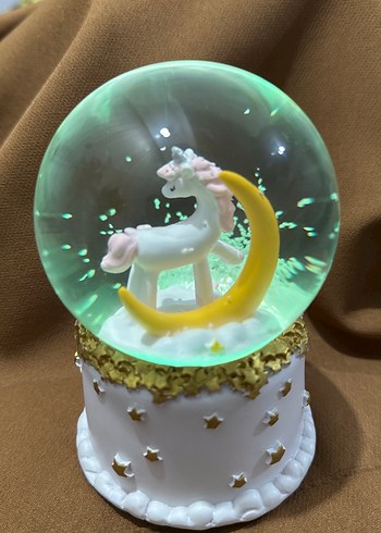Renkli Işıltılı Unicorn Kar Küresi - Görsel 7