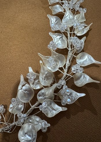 Pullu Beyaz Metal Bohem Saç Aksesuarı - Görsel 3