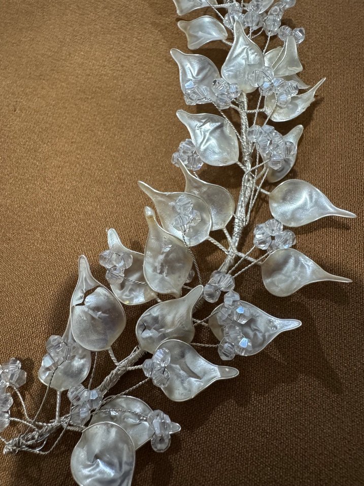 Pullu Beyaz Metal Bohem Saç Aksesuarı - Görsel 3