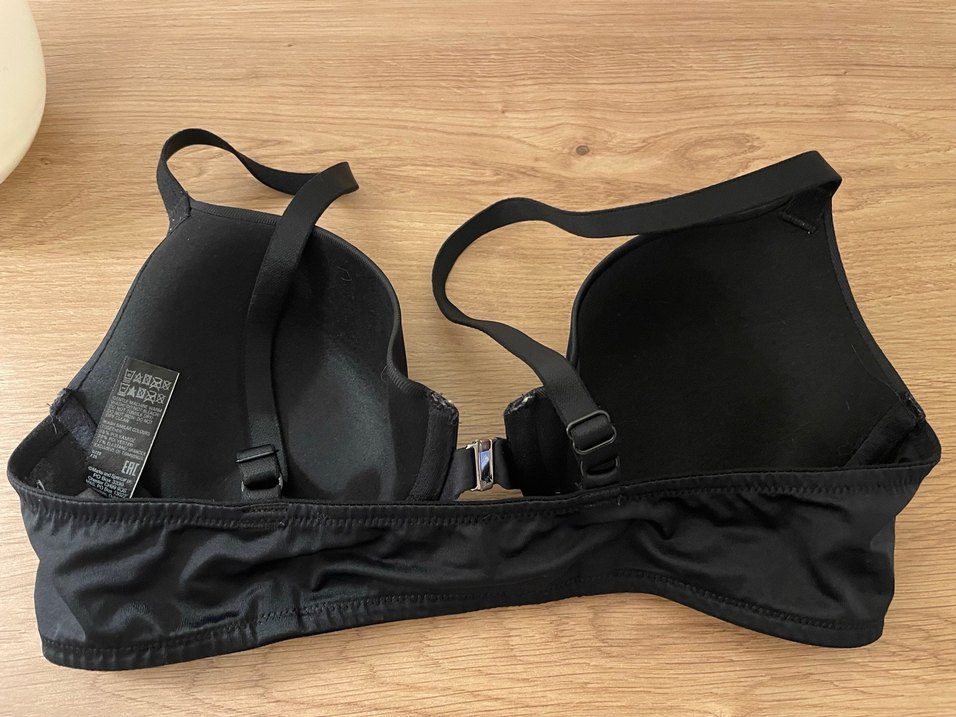 Önü Kapatmalı Siyah Minimalist Sütyen - Görsel 4