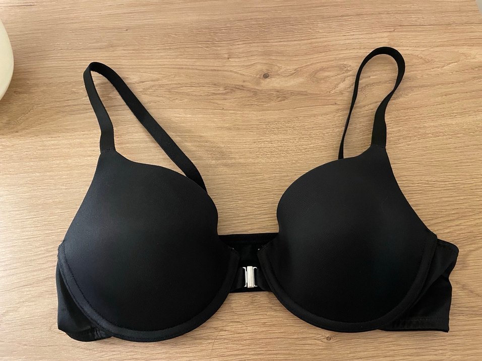 Önü Kapatmalı Siyah Minimalist Sütyen - Görsel 3