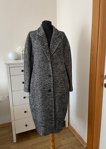 Düğmeli balıksırtı Uzun Kışlık Kaban - Görsel 2