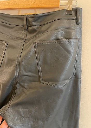 Siyah Deri Kadın Pantolon - Görsel 6